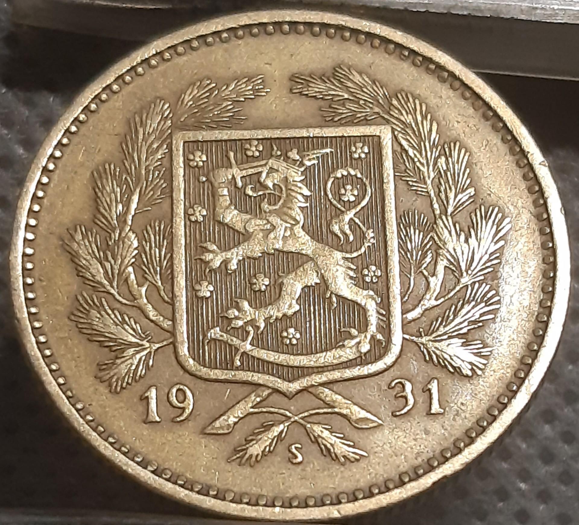 Suomija 5 Markės 1931 KM#31 (1339)